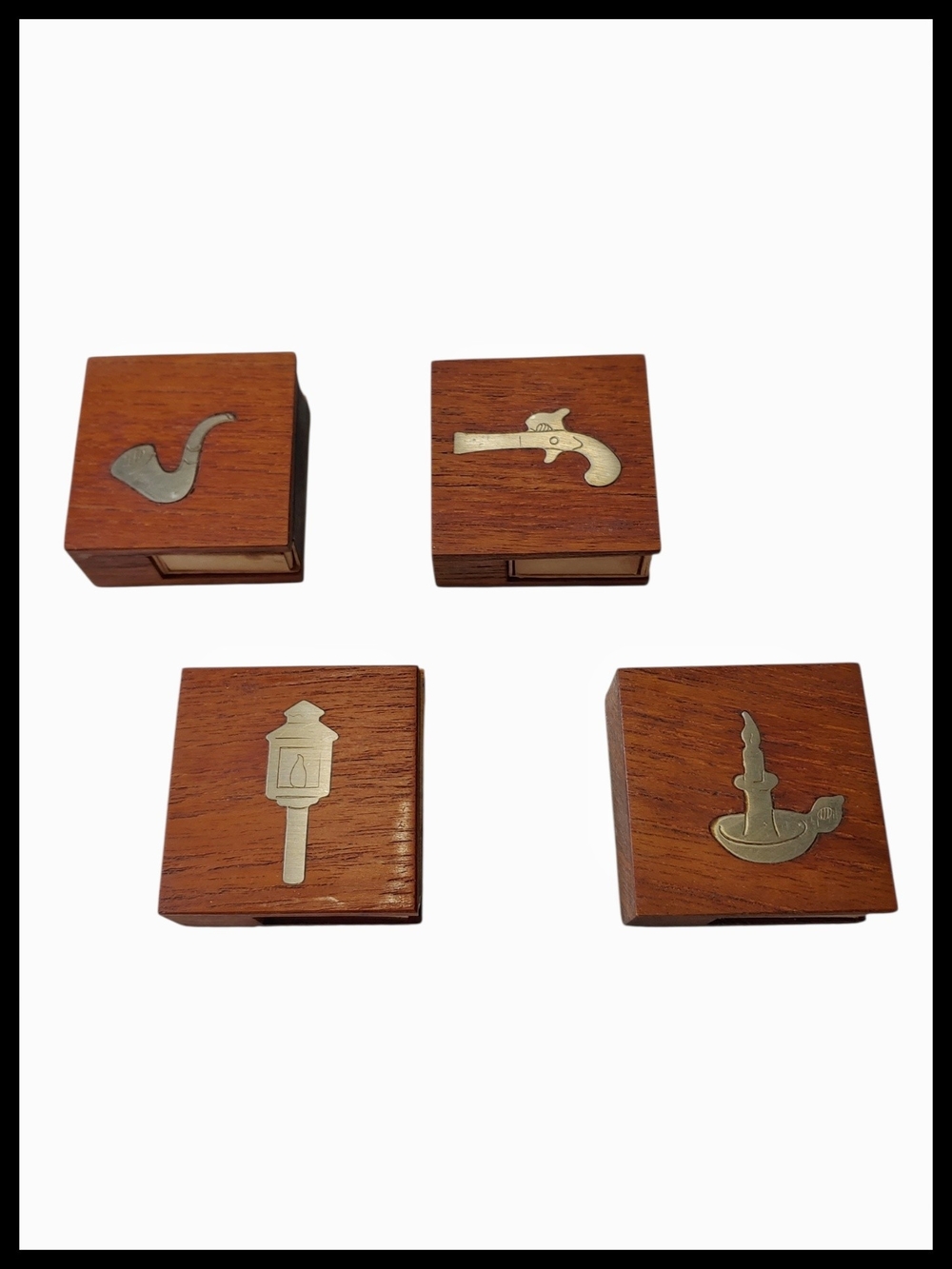 Vintage Dansk Teak Matchbox Holders - Set of 4 - Quistgaard *please read* - Picture 2 of 8
